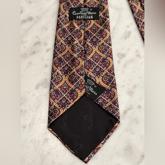 Men’s Vintage Countess Mara, pure Silk, neck tie, made for Parisian, Exc cond! - Picture 4 of 6